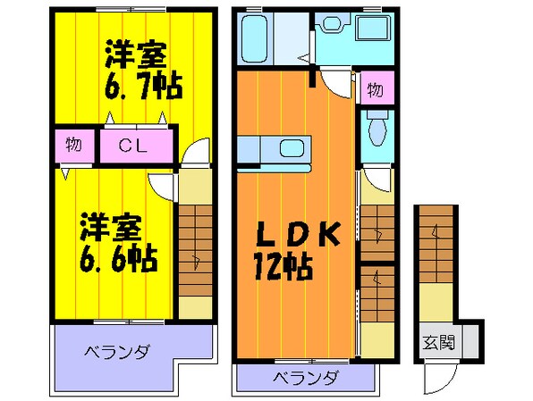 ソレア－ドパルケＢの物件間取画像